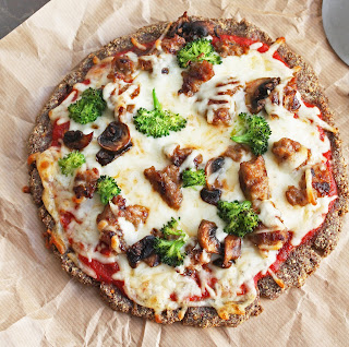 keto pizza crust with flax seeds