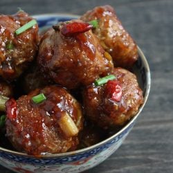 keto general tso's meatballs
