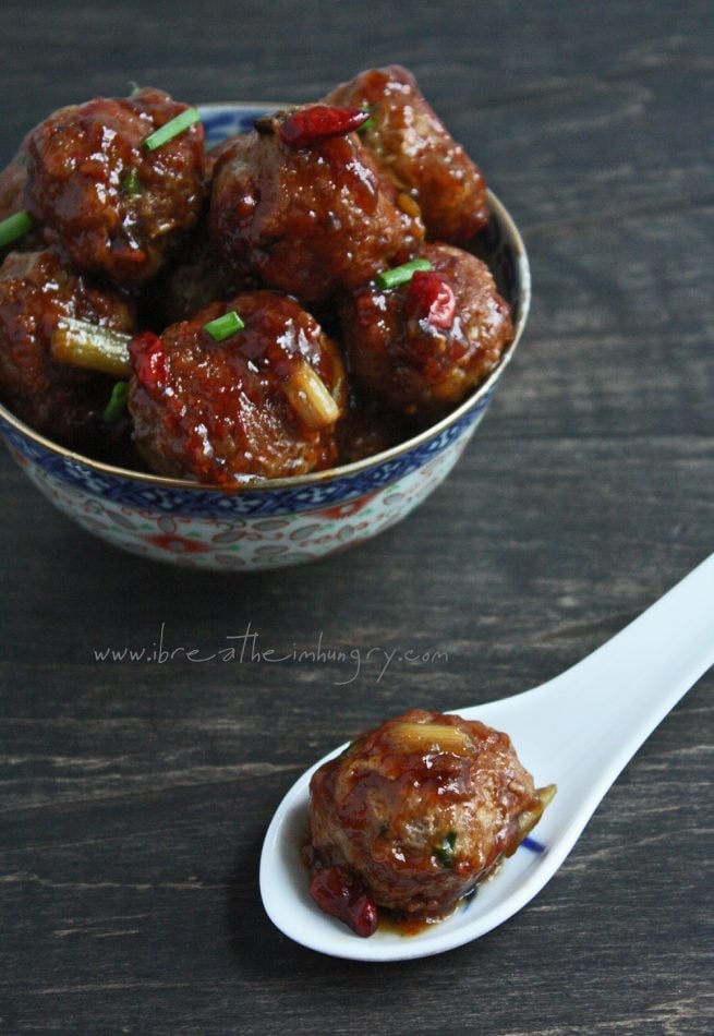 General Tso's Meatballs