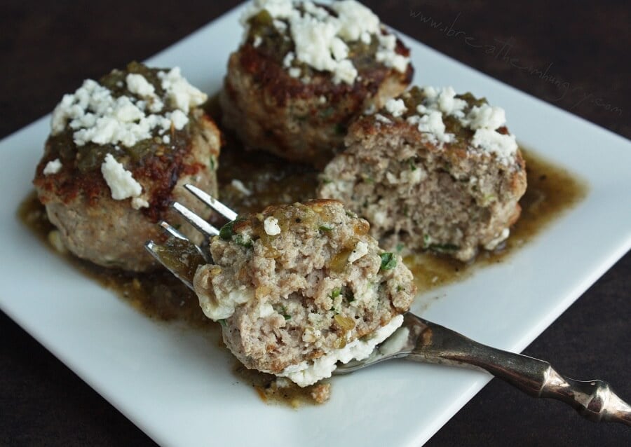 green enchilada meatball