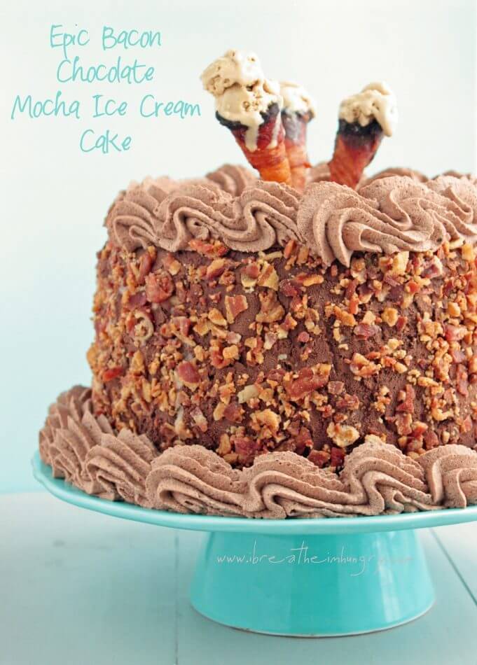 bacon chocolate mocha ice cream cake low carb and gluten free