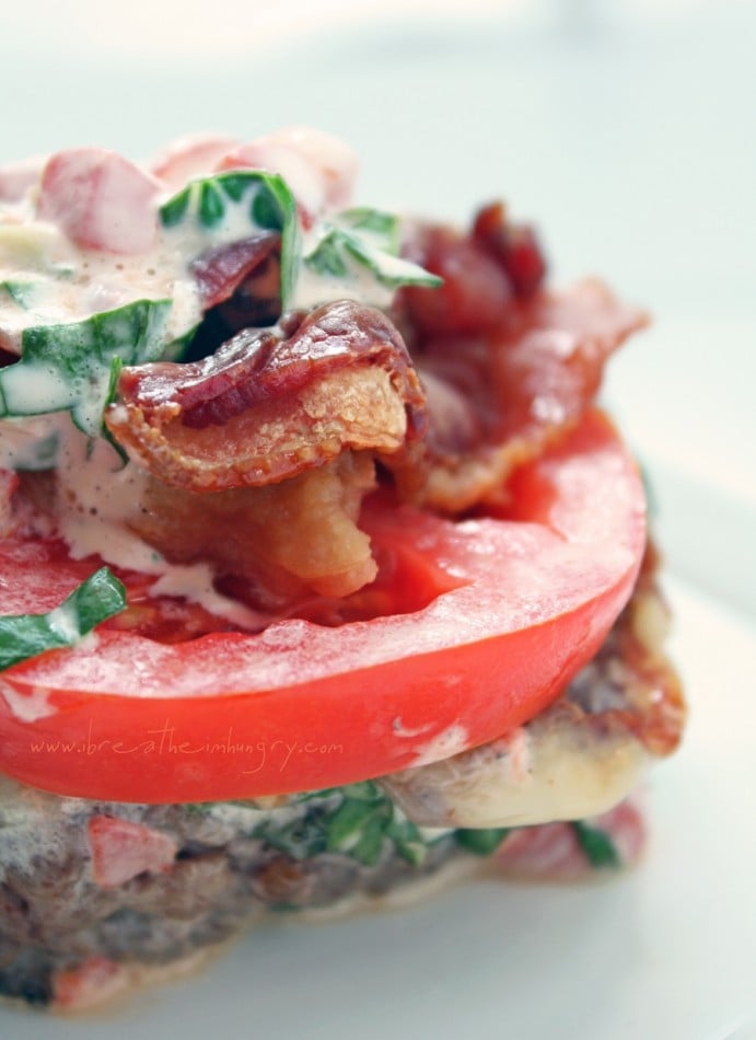 low carb caprese burger