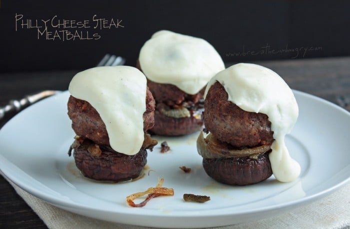 Philly cheese steak meatballs low carb and gluten free