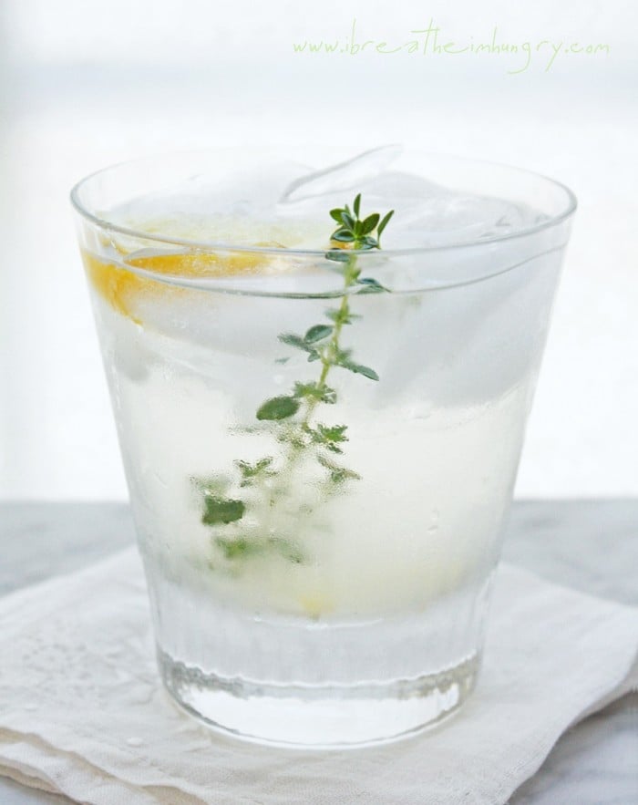 sugar free vodka thyme lemonade