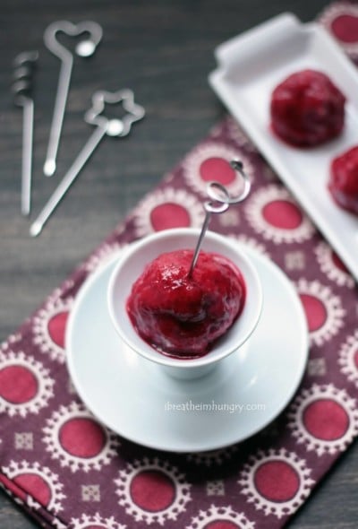 low carb and gluten free turkey meatball recipe from ibreatheimhungry.com