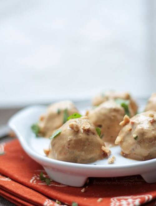 low carb meatball recipe from Mellissa Sevigny