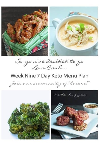 7 day low carb menu plan from I breathe Im hungry