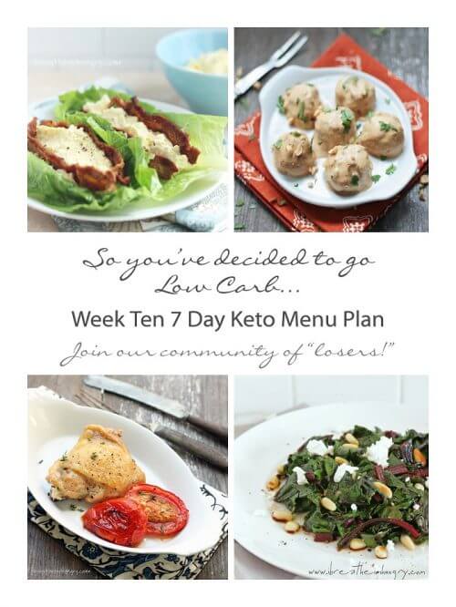 Low carb menu plan from mellissa sevigny of I Breathe I'm Hungry