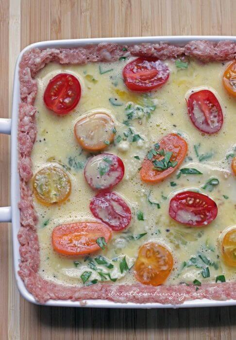 Sausage Crusted Quiche from I Breathe Im Hungry