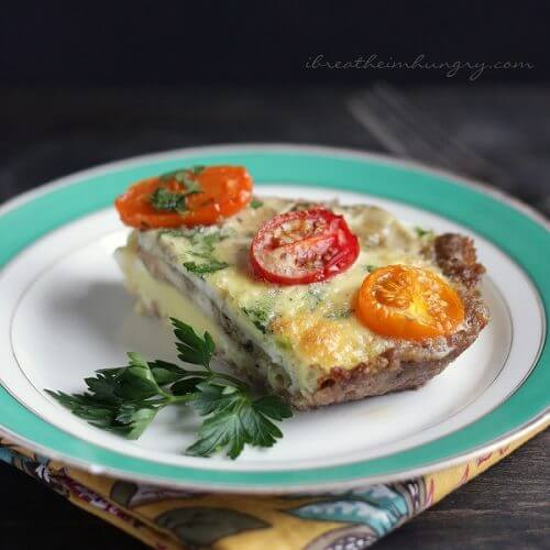 Keto friendly quiche recipe from Mellissa Sevigny of I Breathe Im Hungry