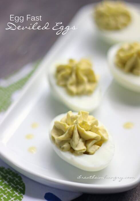 Keto Egg Fast Deviled Eggs - compliant with the Keto Egg Fast Diet Plan