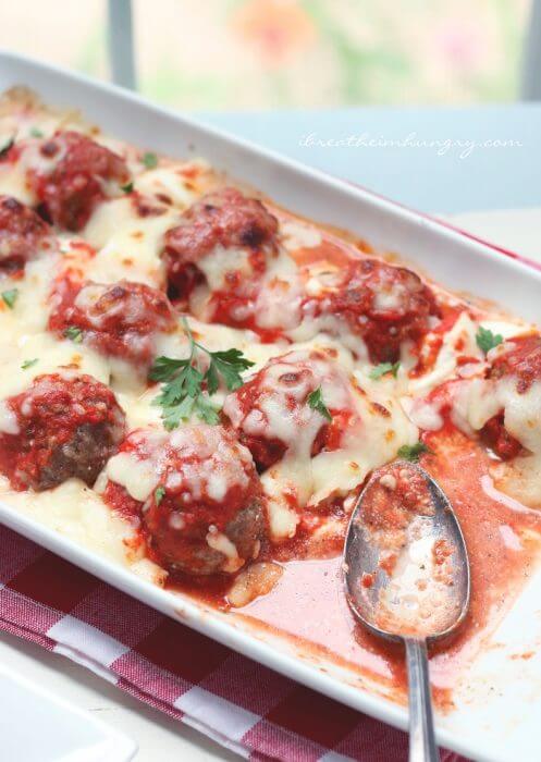 a low carb and gluten free meatball recipe from mellissa sevigny of i breathe im hungry