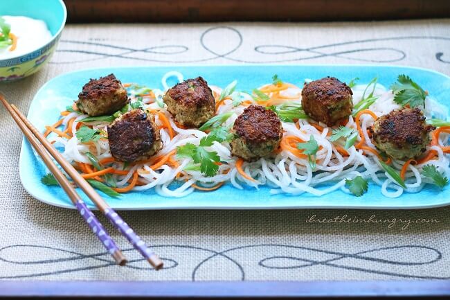 a gluten free meatball recipe from Mellissa Sevigny of I Breathe Im Hungry