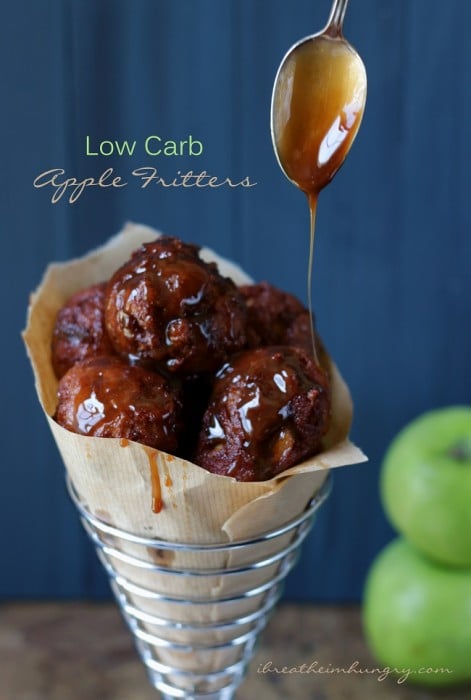 A low carb apple fritter recipe from Mellissa Sevigny of I Breathe Im Hungry