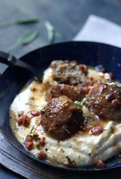 A LCHF and Keto friendly meatball recipe from Mellissa Sevigny of I Breathe Im Hungry