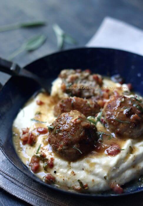 A LCHF and Keto friendly meatball recipe from Mellissa Sevigny of I Breathe Im Hungry