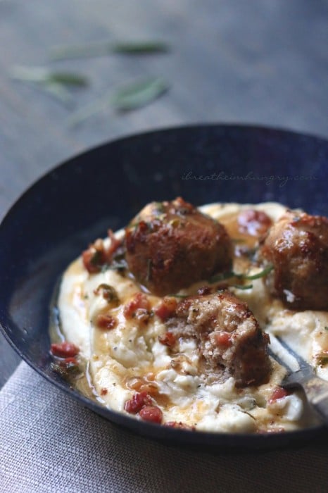 A low carb and gluten free meatball recipe from Mellissa Sevigny of I Breathe Im Hungry