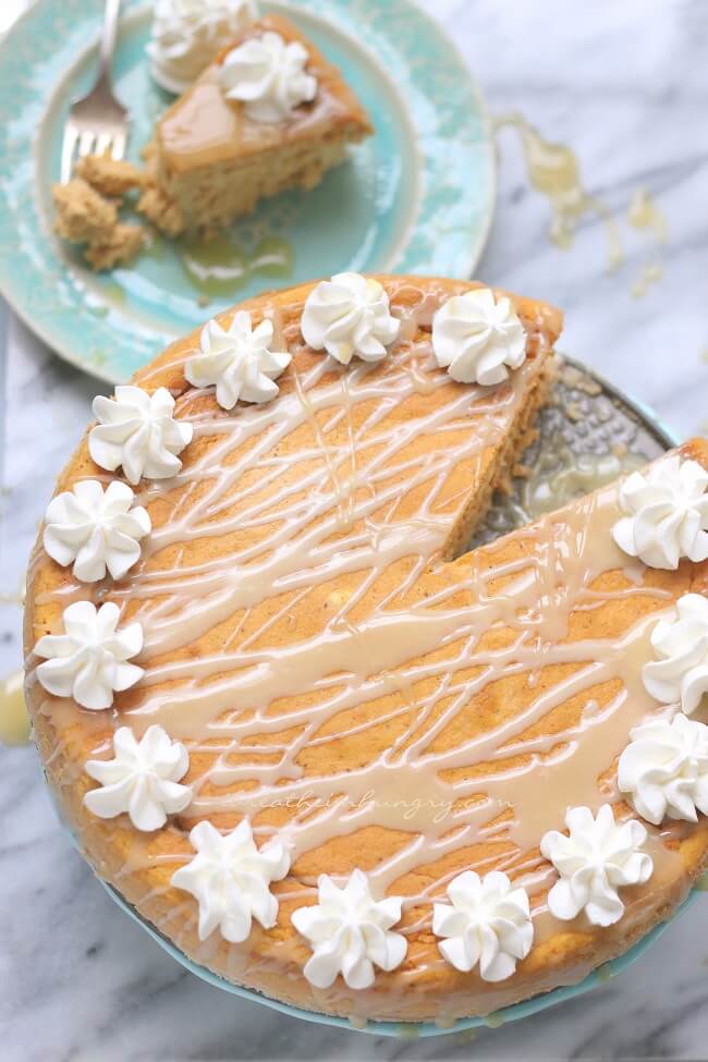 Low Carb Keto Pumpkin Cheesecake with a Maple Bacon Crust