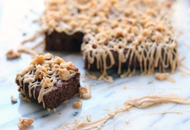 Delicious Keto Caramel Nut Chocolate Brownies - low carb and gluten free