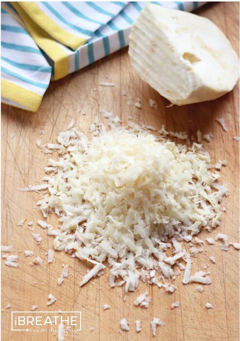 A low carb celery root recipe by Mellissa Sevigny of I Breathe Im Hungry