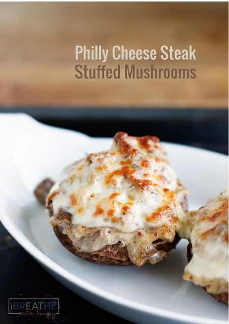 These delicious Philly Cheese Steak Stuffed Mushrooms will be a hit with the entire family! Low carb and gluten free too!