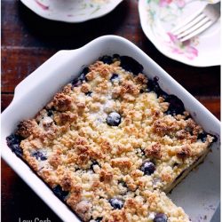 Keto Blueberry Coffee Cake
