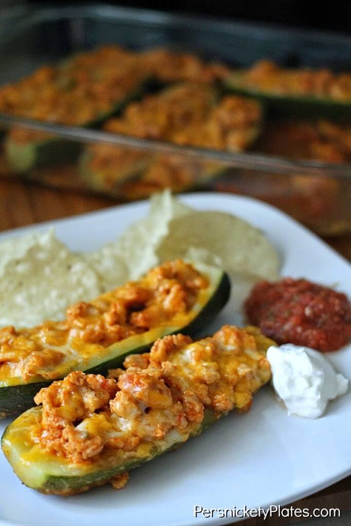 zucchini boats with ground turkey