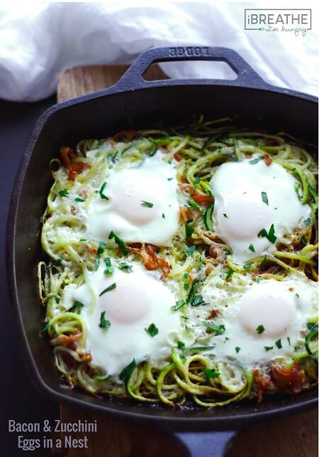 This easy and delicious low carb breakfast recipe is the perfect way to use up that zucchini in your fridge!!