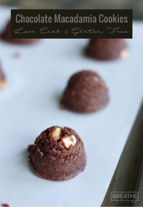 These Easy Chocolate Macadamia Nut Cookies are fudgy and delicious - also keto and gluten free!