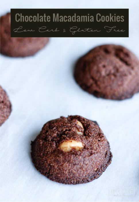 Easy Chocolate Almond Macadamia Cookies - rich and fudgy, keto friendly!