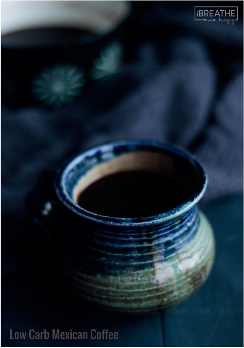 A low carb and sugar free Mexican coffee recipe that is loaded with cinnamon and cocoa!