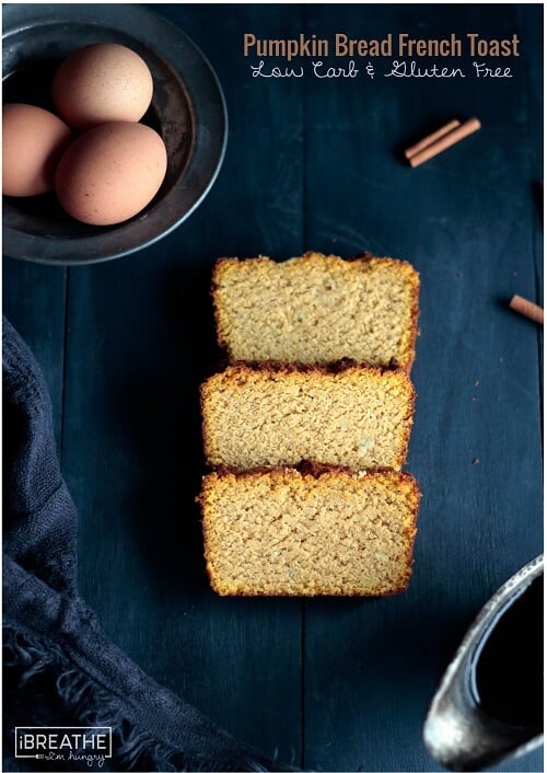 This low carb and gluten free pumpkin bread french toast is perfect for a leisurely weekend breakfast or brunch!