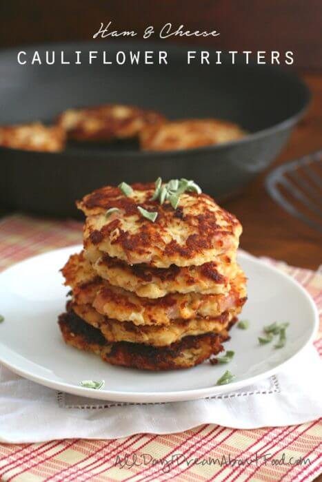 A delicious low carb fritter recipe using leftover ham