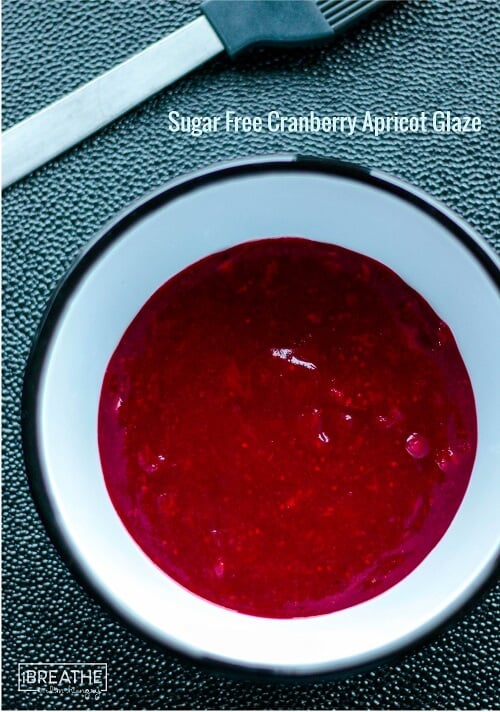 A low carb and sugar free cranberry apricot sauce - delicious with turkey or ham!