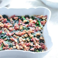 A low carb creamed kale recipe from Mellissa Sevigny of I Breathe Im Hungry