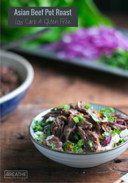This delicious Paleo Asian Pot Roast tastes amazing over cauliflower rice!