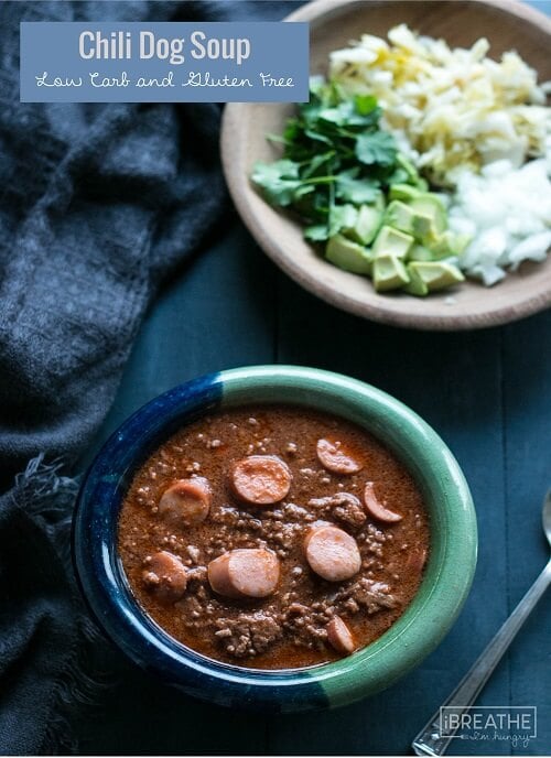 keto chili dog soup