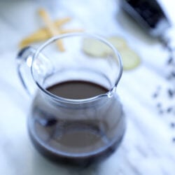 Keto Elderberry Syrup in a glass jar