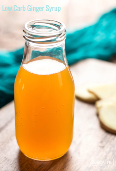 A versatile low carb ginger syrup that can be used in cocktails, teas, soups, curries and even baked goods!