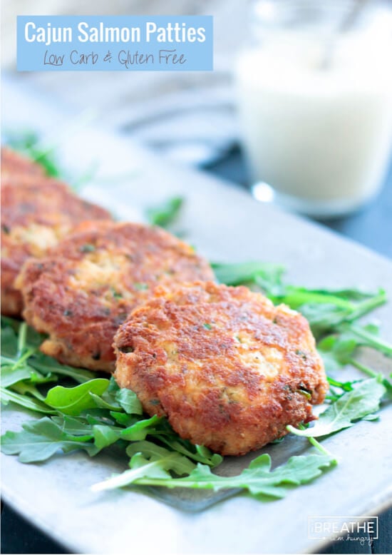 These fantastic Cajun Salmon Patties are low carb, gluten free and keto / Atkins friendly!! Not to mention DELICIOUS!