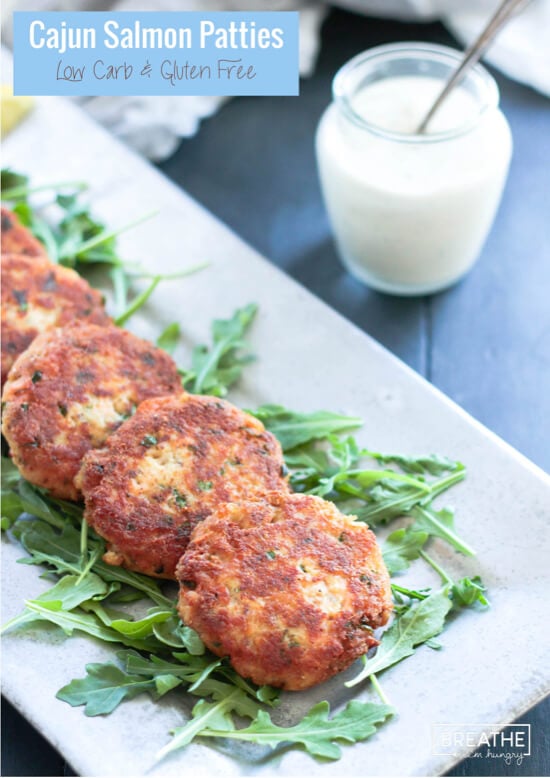 These low carb Cajun Salmon Patties are easy, healthy and fast - perfect for those busy weeknight dinners!
