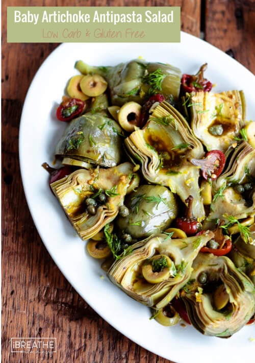 Up your antipasto game with these marinated baby artichokes! Keto and Paleo friendly!