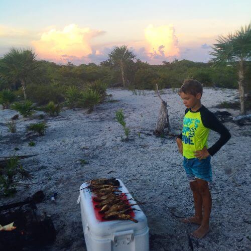Lobsters on the beach at Sunset by Mellissa Sevigny