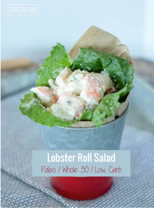 This delicious low carb lobster roll salad has only 4 ingredients - it doesn't need anything else!!! Paleo and Whole 30