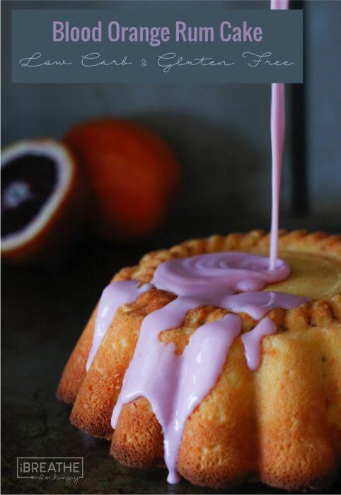 A delicious low carb blood orange rum cake!