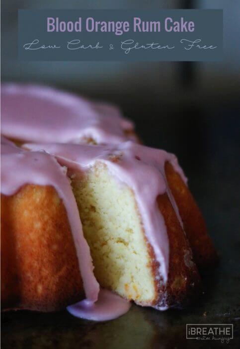 This beautiful glazed blood orange rum cake is so fluffy and tender that you'll never believe it's low carb & gluten free!