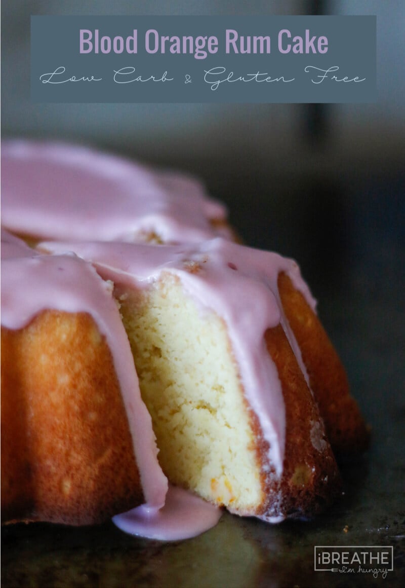 This beautiful glazed blood orange rum cake is so fluffy and tender that you'll never believe it's low carb & gluten free!