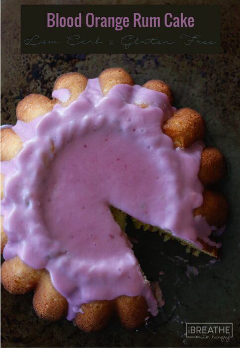 This glazed blood orange rum cake is so fluffy and tender that you'll never believe it's low carb & gluten free!