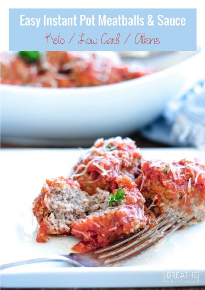 Easy Keto Meatballs in the Instant Pot - family friendly, low carb and gluten free