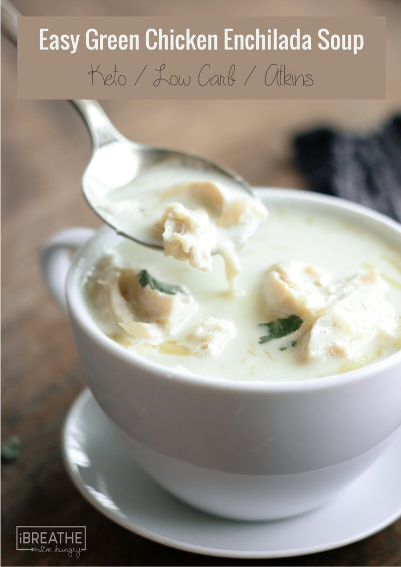 keto green chicken enchilada soup